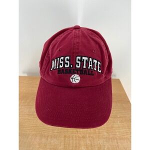 Vintage Mississippi State Basketball Maroon Hat The Game Adjustable Strapback